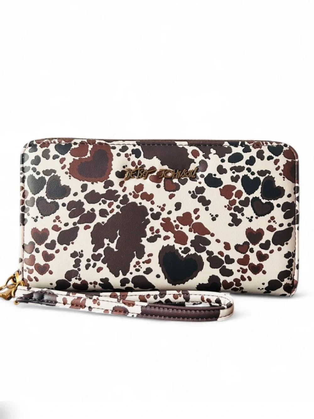 Betsey Johnson Heritage Speckled Cow Western Wallet NWT